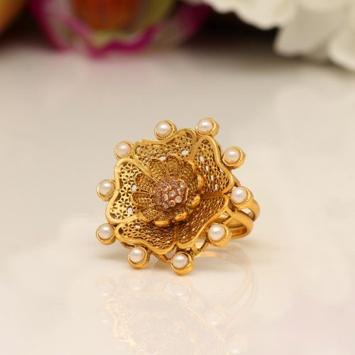 White Color Copper Finger Ring