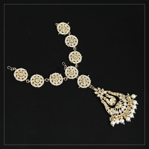 White Color Kundan Matha Patti