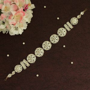 White Color Kundan Matha Patti-0