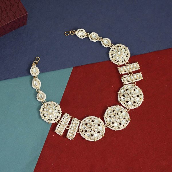 White Color Kundan Matha Patti-14930