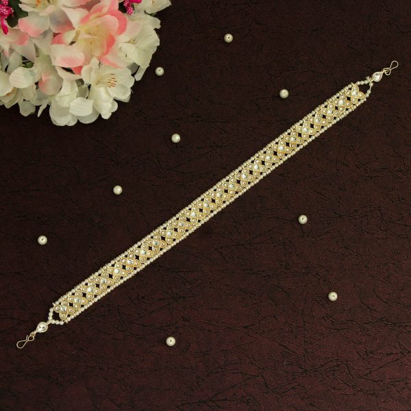 White Color Kundan Matha Patti-14932