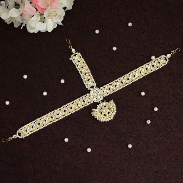 White Color Kundan Matha Patti-14944