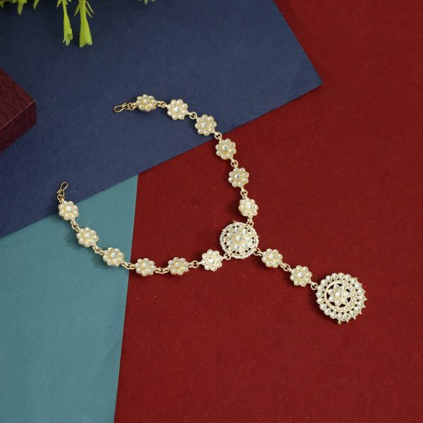 White Color Kundan Matha Patti-14946