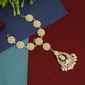 White Color Kundan Matha Patti-0