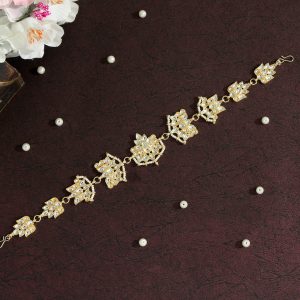 White Color Kundan Matha Patti-0