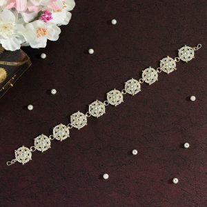 White Color Kundan Matha Patti-0