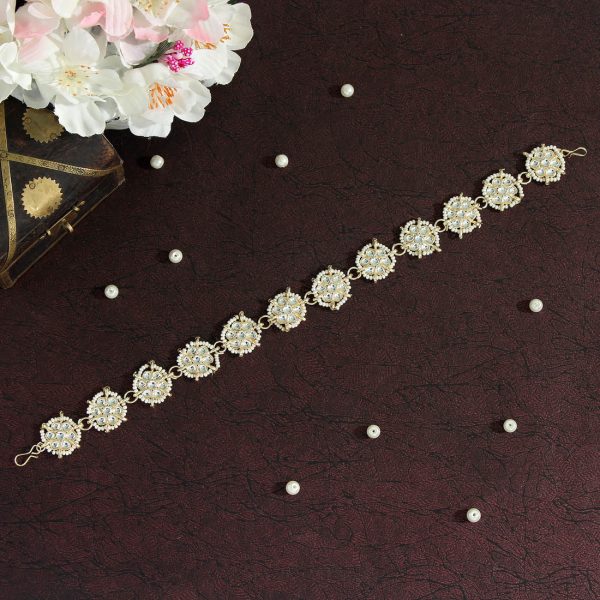 White Color Kundan Matha Patti-0