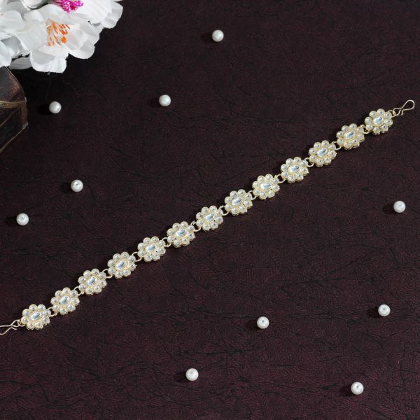 White Color Kundan Matha Patti-0