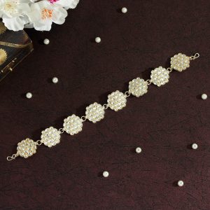 White Color Kundan Matha Patti-0