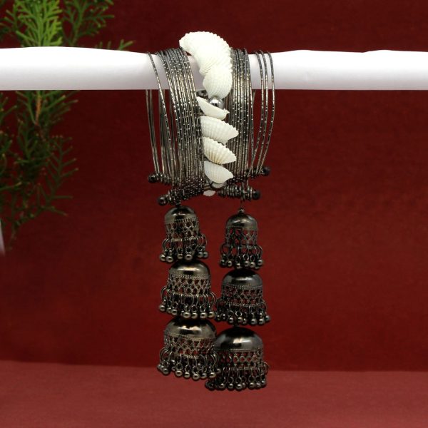 White Color Oxidised Bracelet-5692