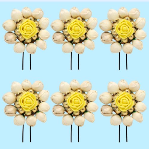 Yellow Color 6 Pieces Hair Pin