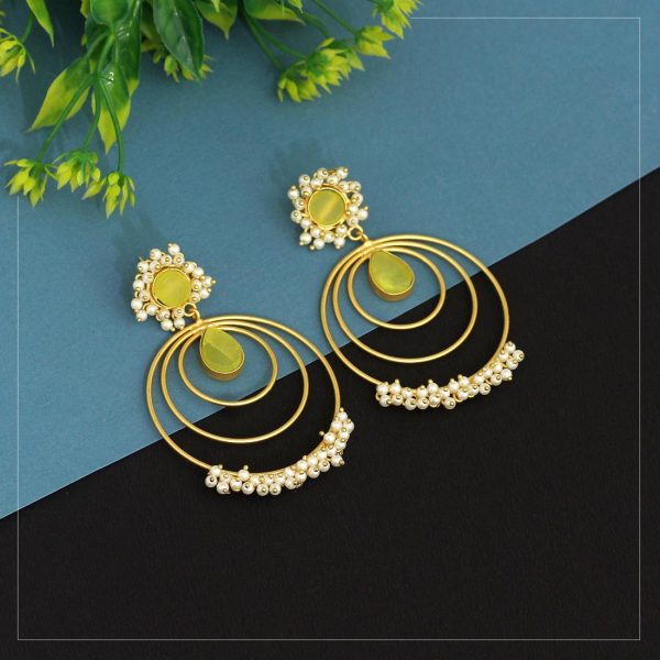 Yellow Color Amrapali Earrings-16262