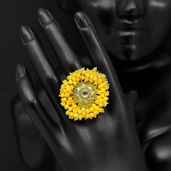 Yellow Color Finger Rings-12616
